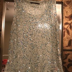 Fun tank - sheer with sequins - great for a party!